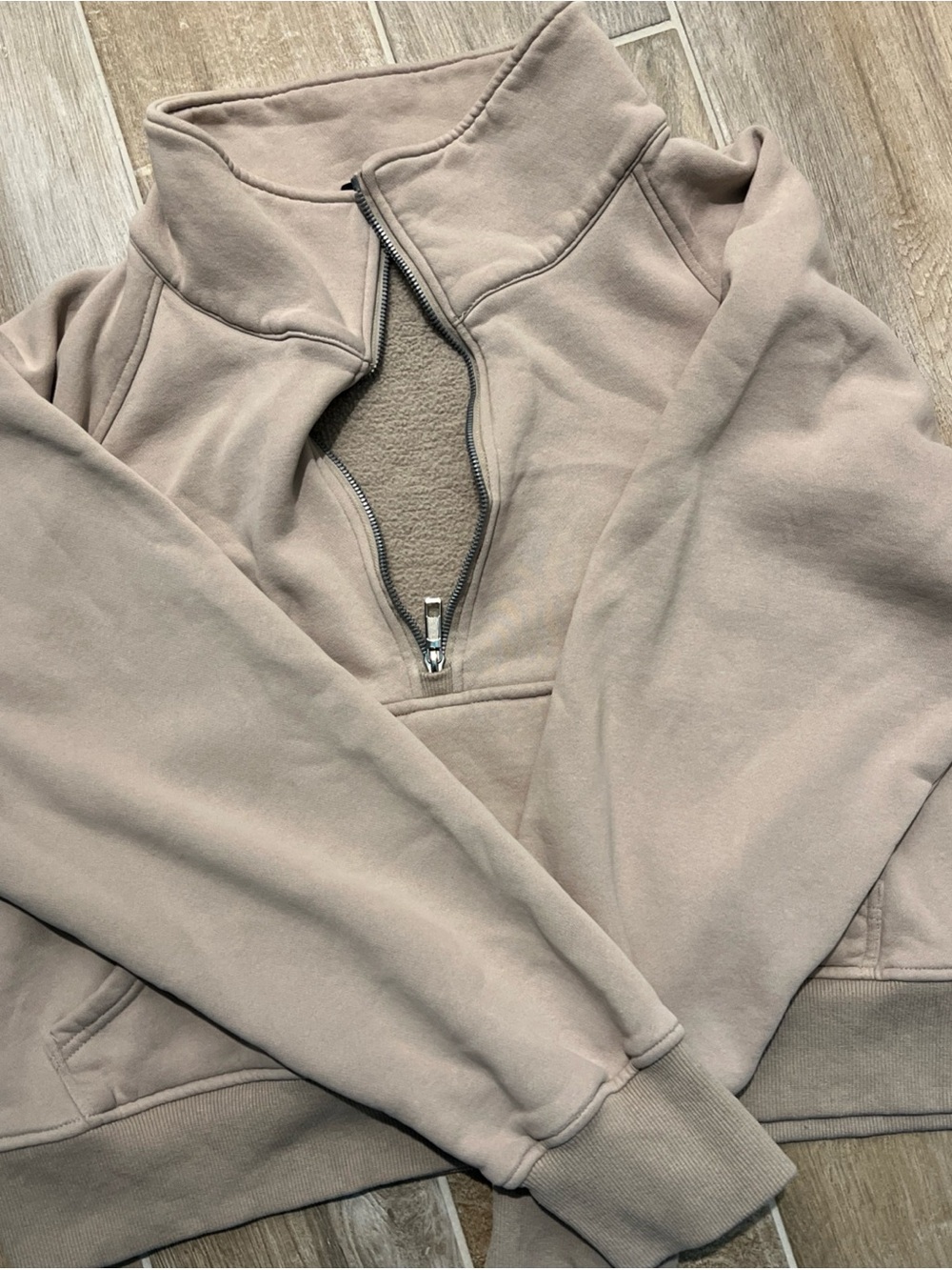 Half-Zip Pullover Sweater - Taupe